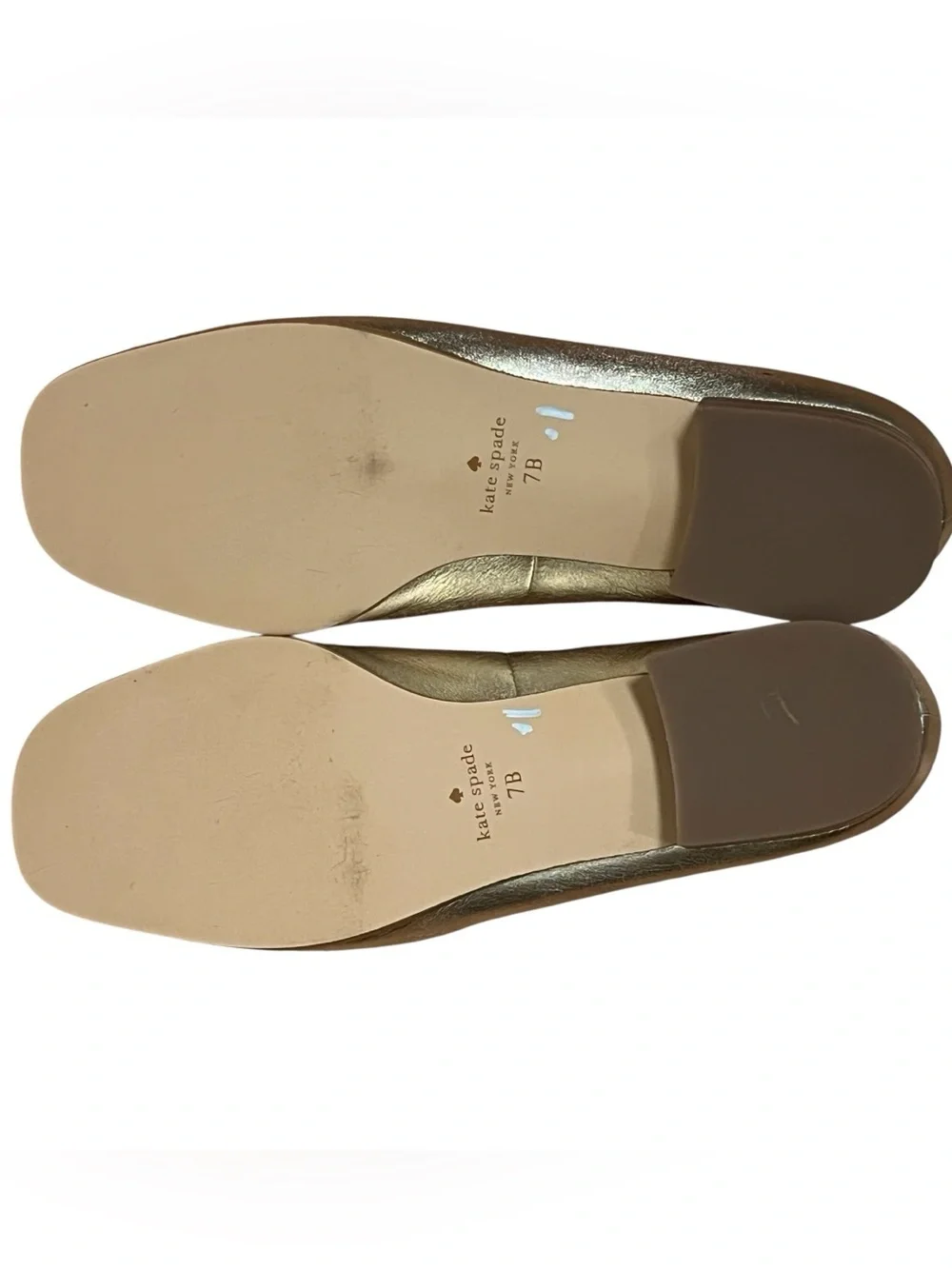 Kate Spade Metallic Gold Sarah Leather Loafers — Size 7